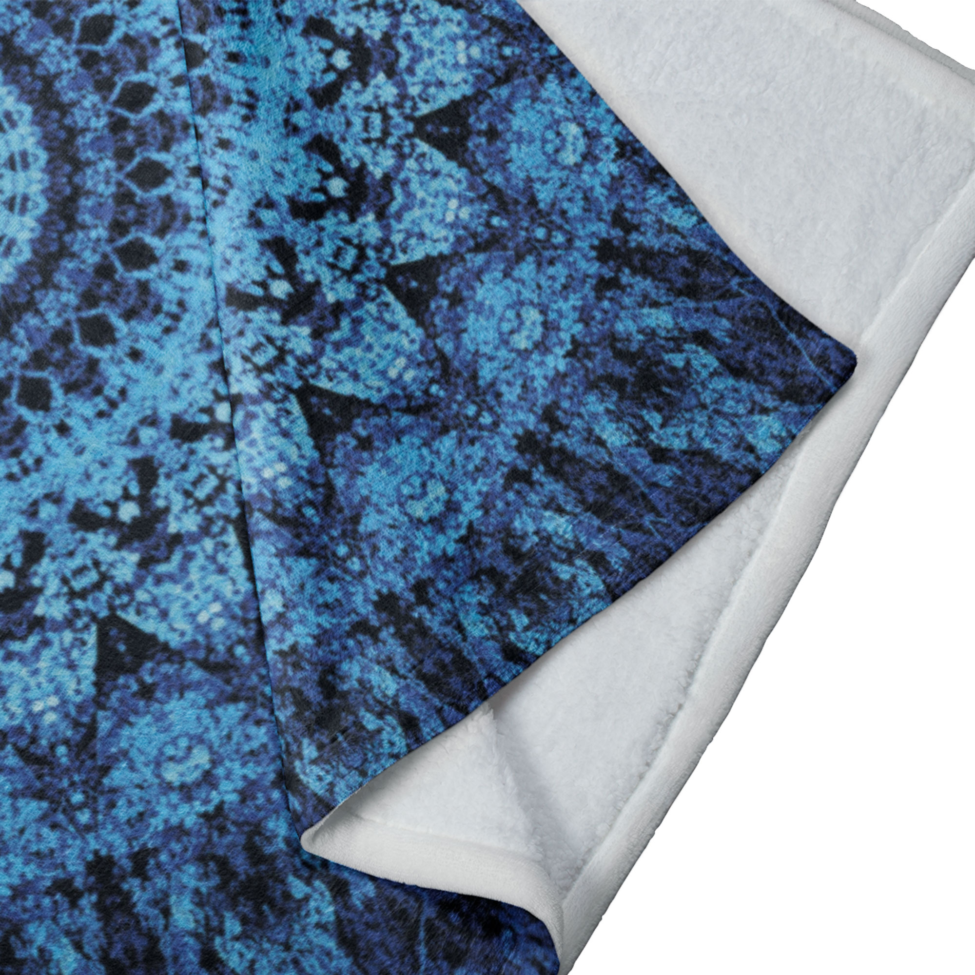 Cobija Manta Frazada Diseño de Mandalas Azul Ultra Suave y Ligera de Alta Calidad