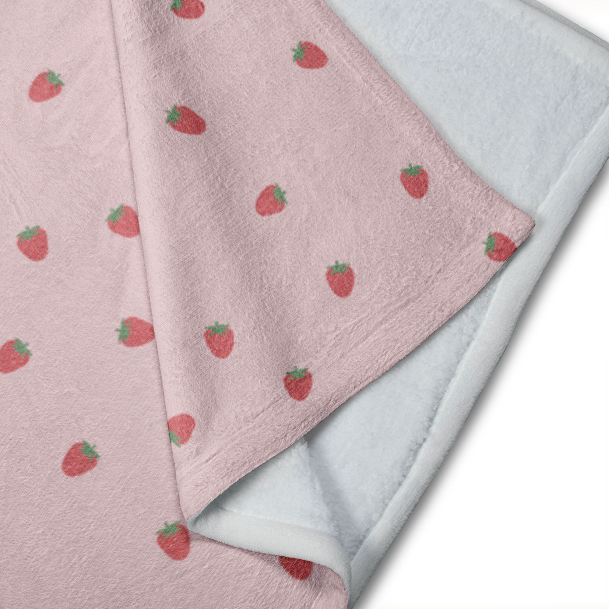 Cobija Manta Frazada Diseño de Fresas Ultra Suave y Ligera de Alta Calidad