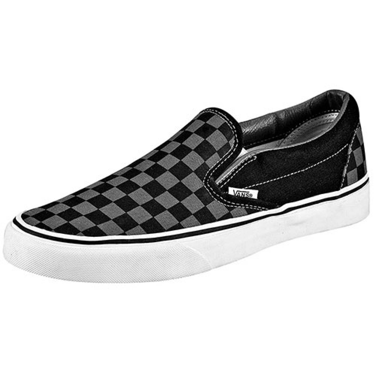 Tenis Vans Classic Slip-on Cuadros Unisex Negro Gris Vn0eyebpj