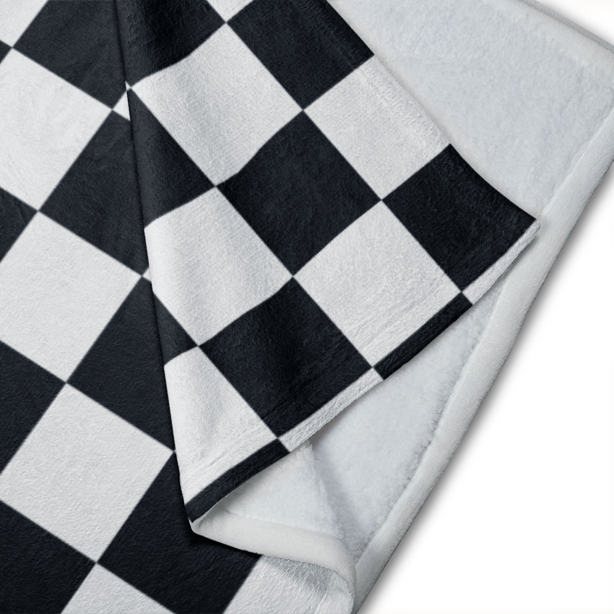 Cobija Manta Frazada Diseño de Cuadros Blanco y Negro Ultra Suave y Ligera de Alta Calidad