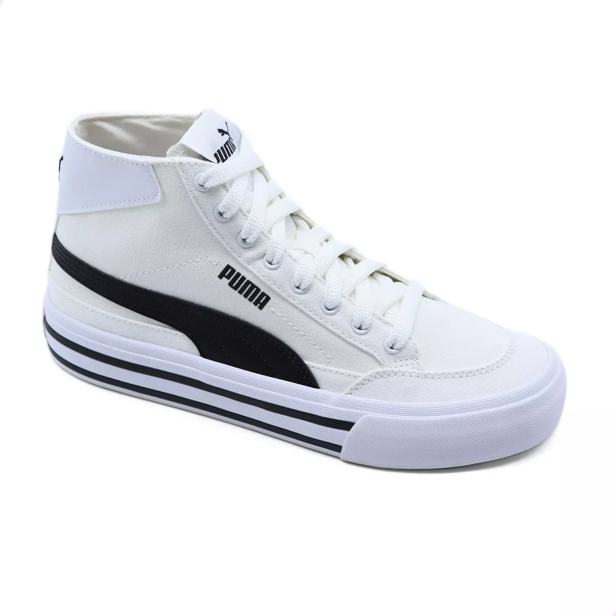 Tenis Botin Puma Para Mujer Court Vulc Sneakers Clasicos Blanco