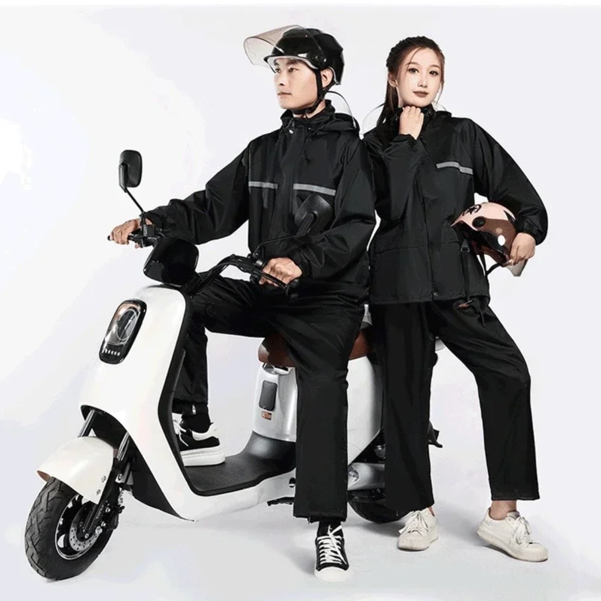 Impermeables chubasquero motocicleta trajes lluvia abrigos protector camping deporte reflejante