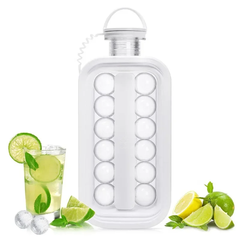 Botella Portátil para Hacer Hielo 2 en 1, Recipiente para hielos, Botella para Gimnasio, Multifuncional para el Hogar