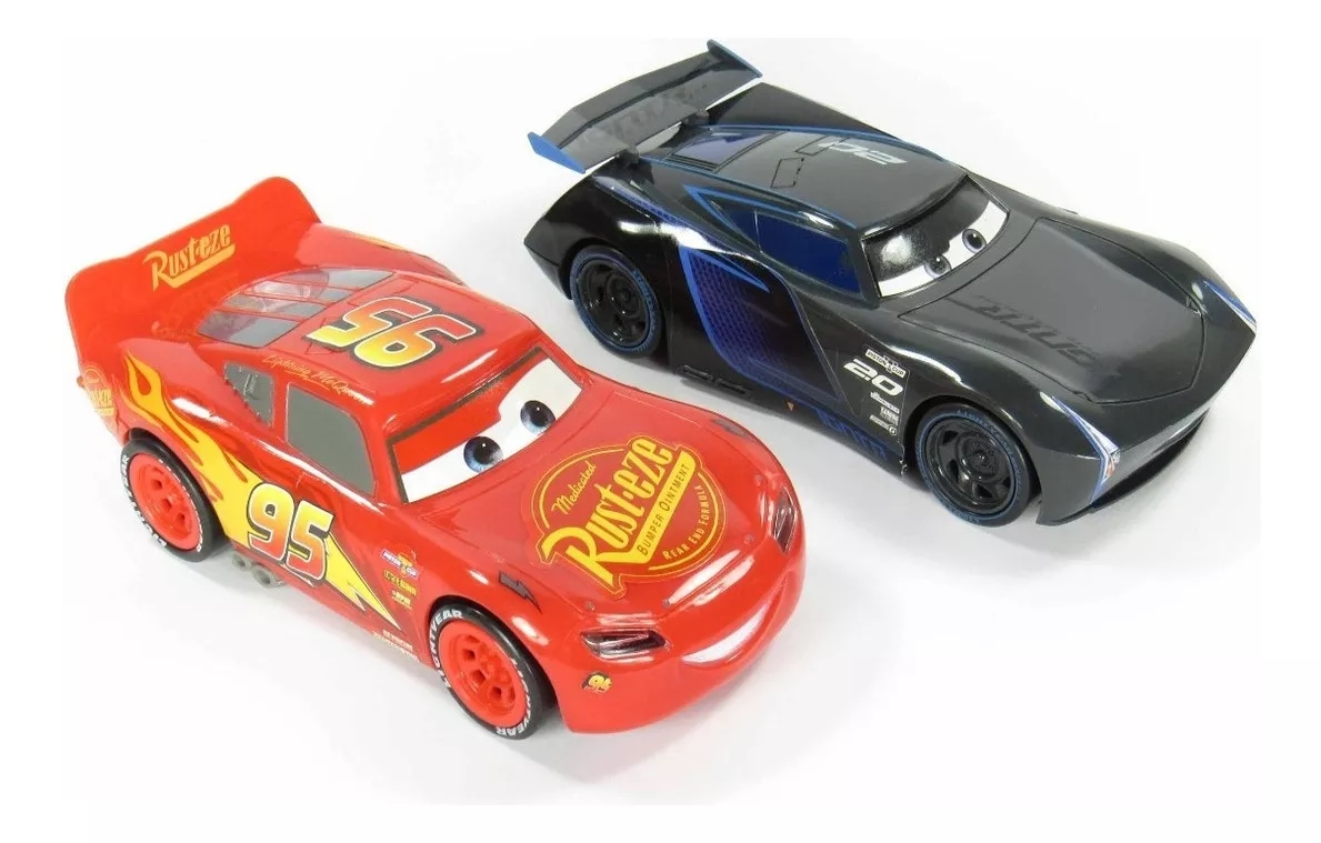 Paquete 2 Carro Friccion Cars Rayo McQueen Y Jackson Juguete T363453