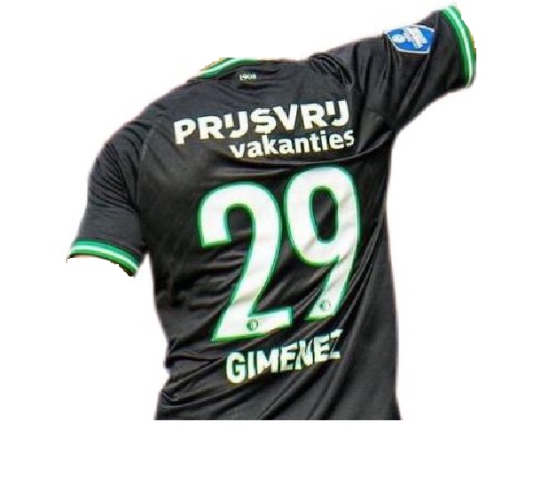 Nuevo! Jersey Feyenoord Holanda 2024/2025 Visita Negro Santi Gimenez Champions Talla L