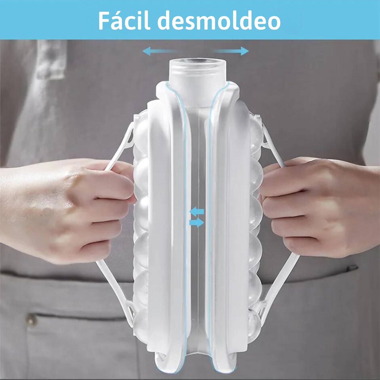 Botella Portátil para Hacer Hielo 2 en 1, Recipiente para hielos, Botella para Gimnasio, Multifuncional para el Hogar