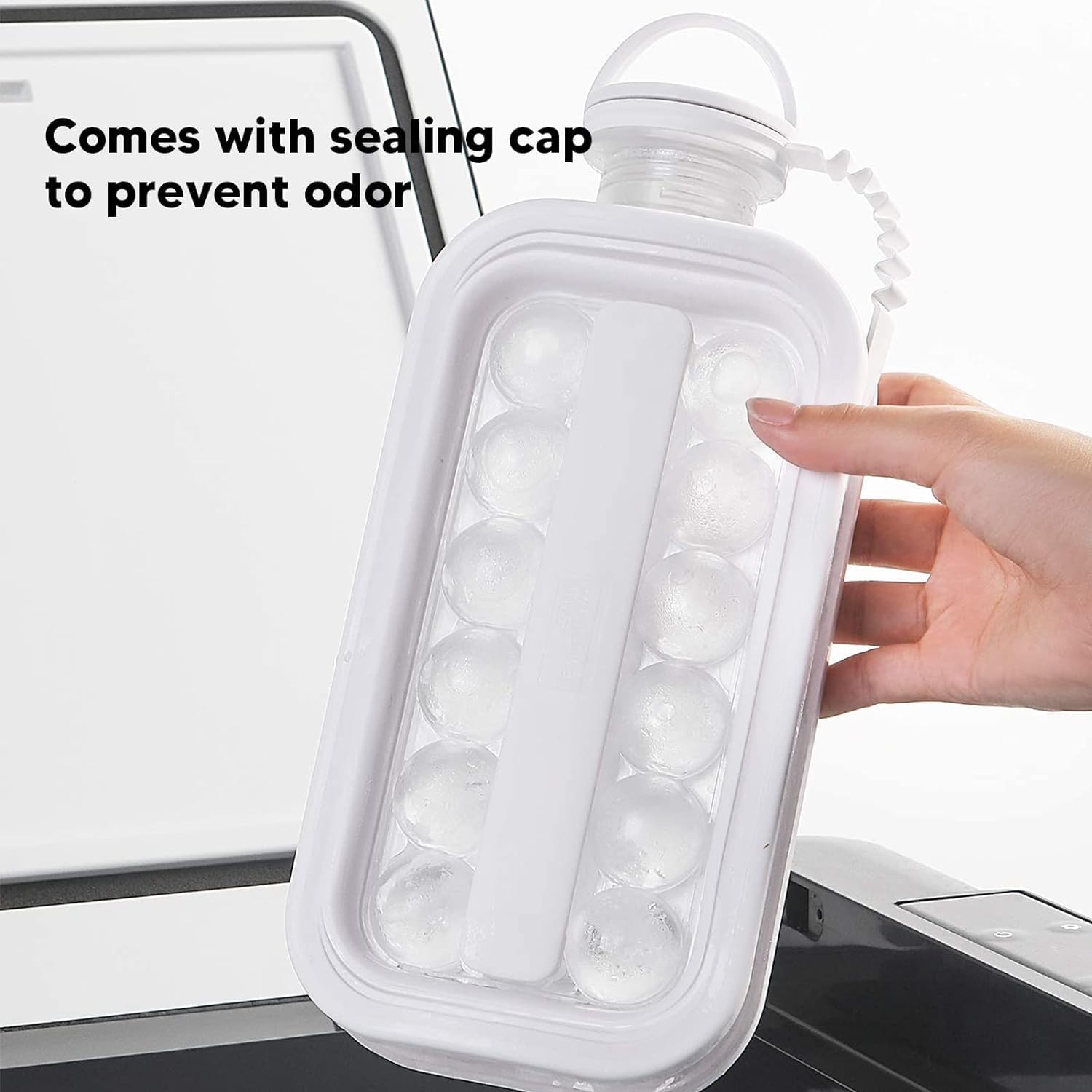Botella Portátil para Hacer Hielo 2 en 1, Recipiente para hielos, Botella para Gimnasio, Multifuncional para el Hogar