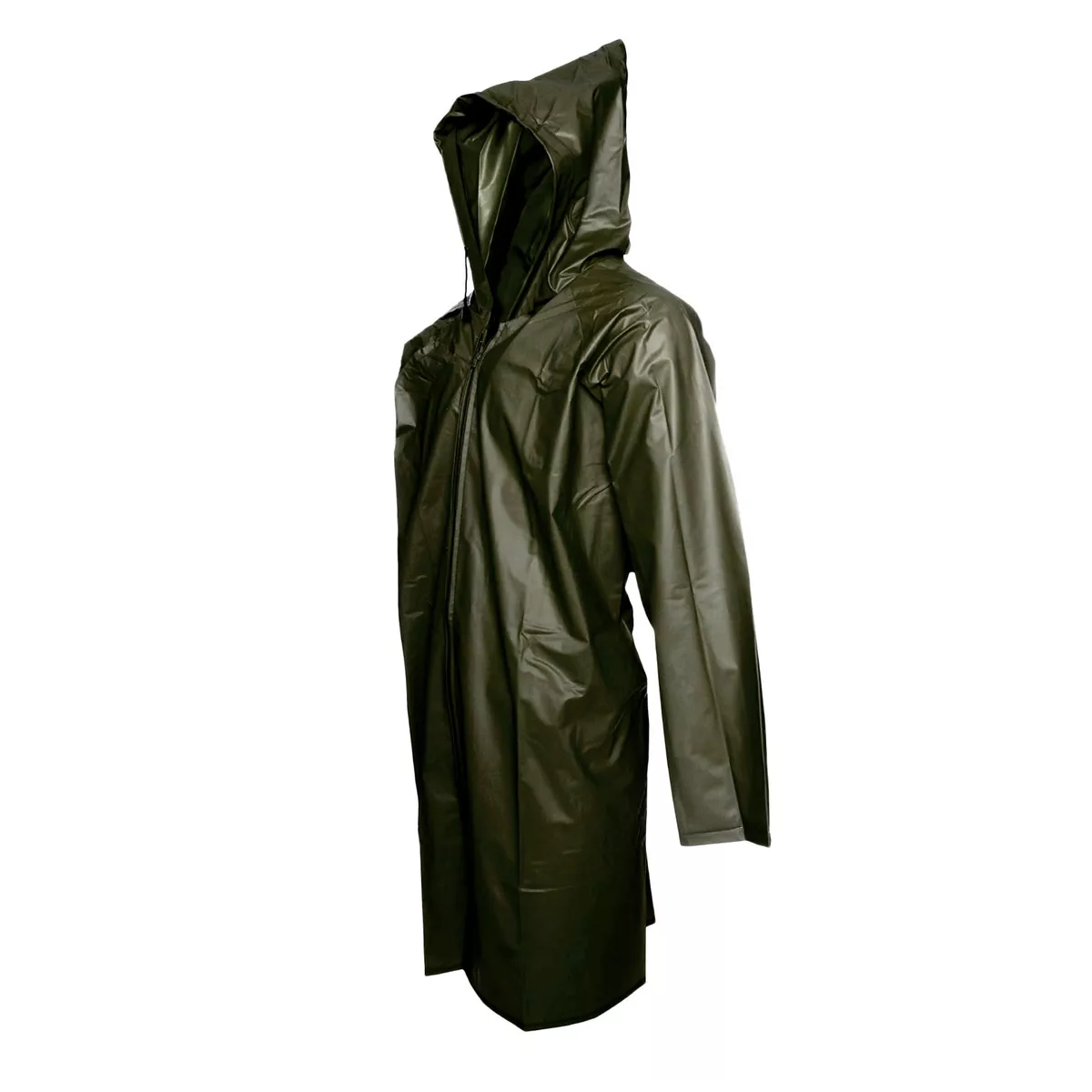 Capa Impermeable Portátil Para Lluvia Gabardina Rompevientos Verde Oscuro Chica