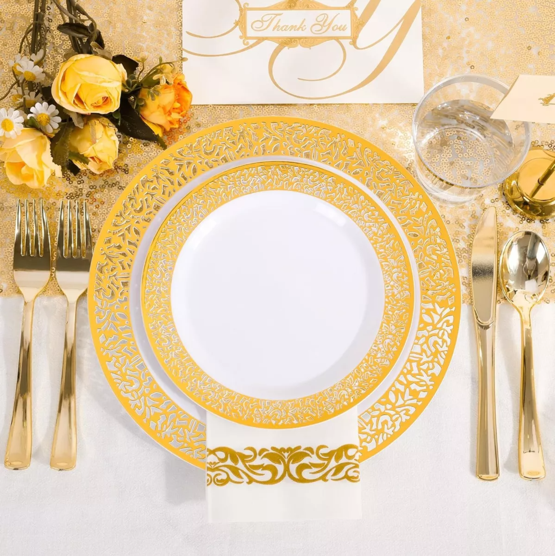 Vajilla De Plástico Desechable,175 Piezas Para 25 Invitados