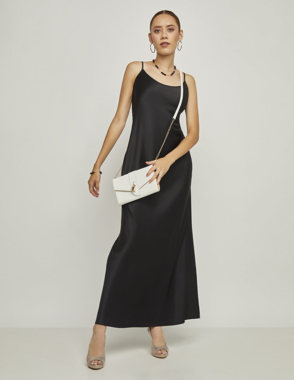 Bolsa Cartera Crossbody Blanca  Con Candado Para Mujer Devendi