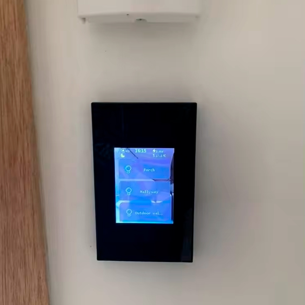 Interruptor inteligente a color LCD pantalla táctil, Wifi Interruptor de Luz, Smart Switch Iluminación LED hasta 3 conexiones