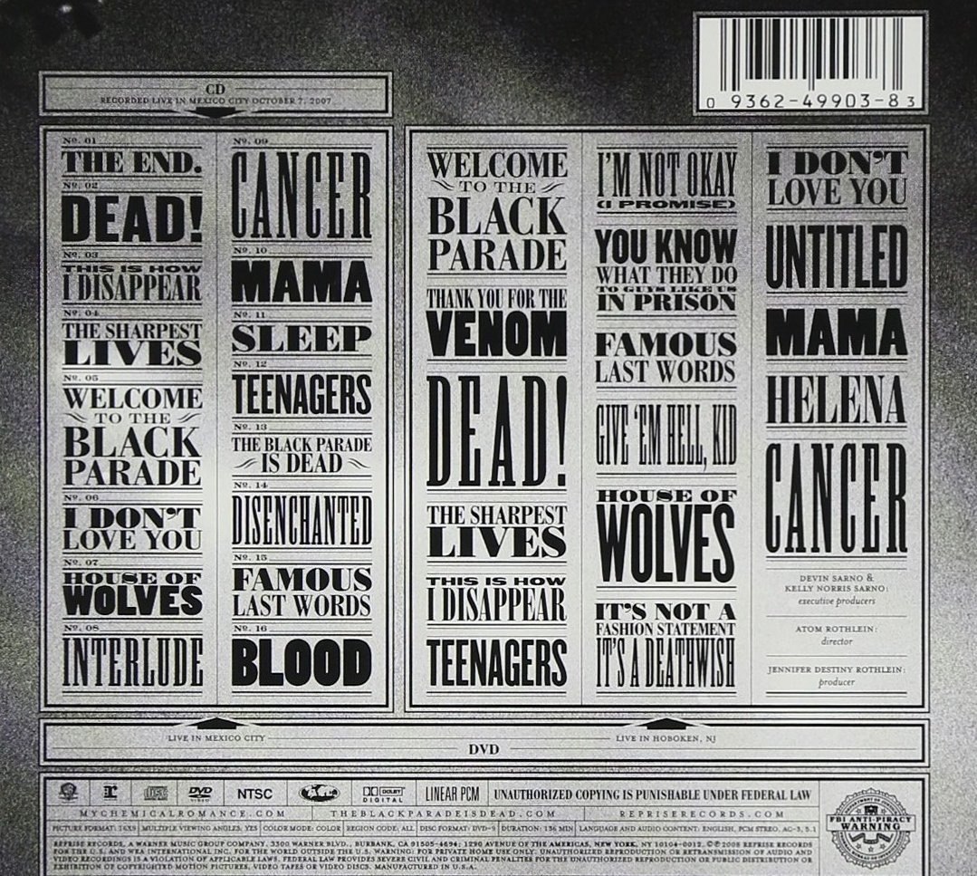 The Black Parade Is Dead - My Chemical Romance - Cd + Dvd.