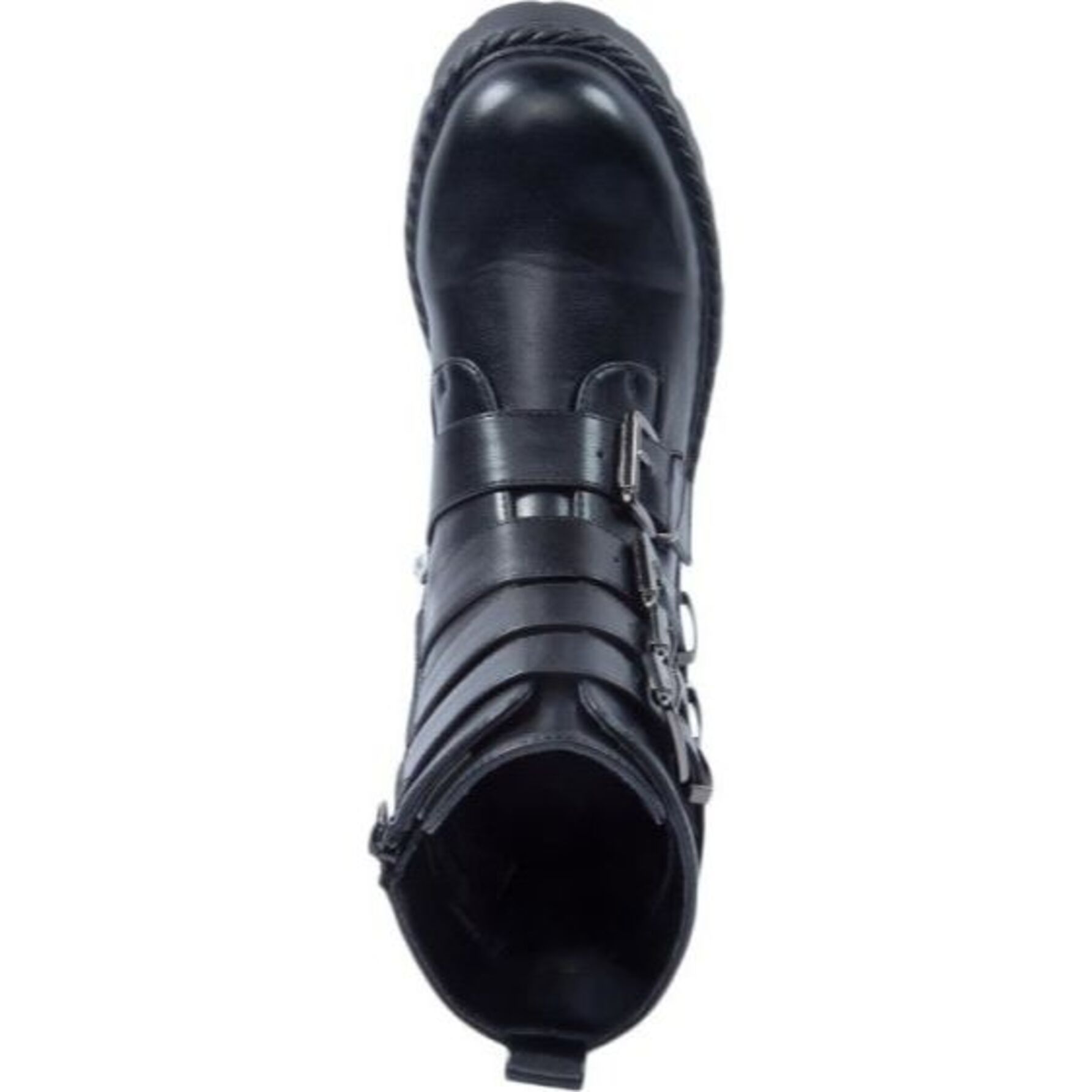 Bota para mujer, con hebillas y suela track, color negro, marca Tierra Bendita 1141777