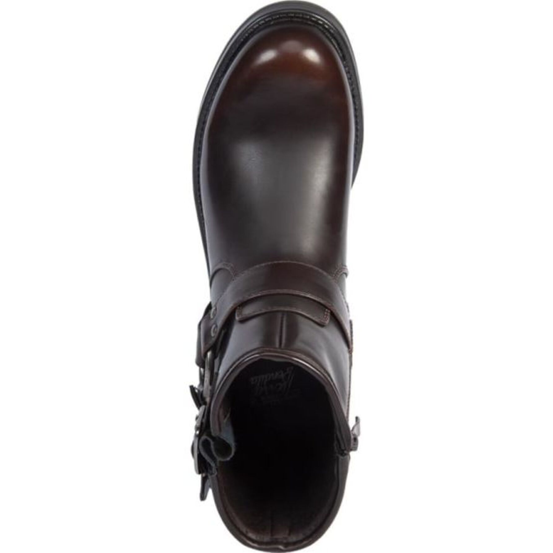 Bota para mujer, corta, con estribo y tacón bajo, color café, marca Tierra Bendita 1141870