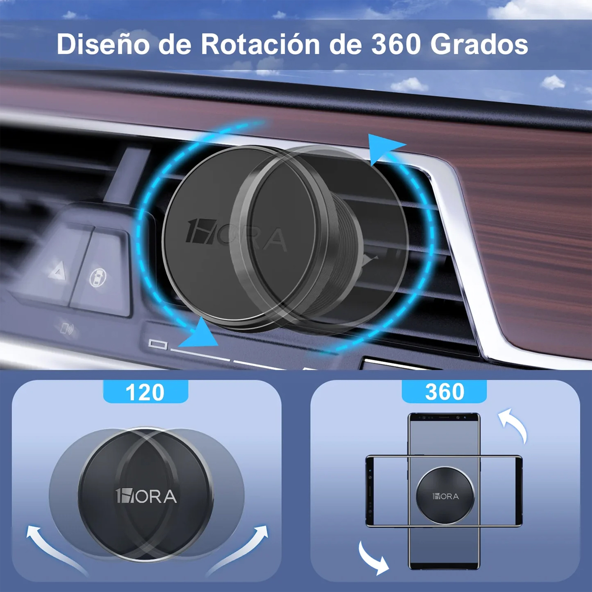 Soporte Para Celular Holder Magnetico Automovil Ios Android