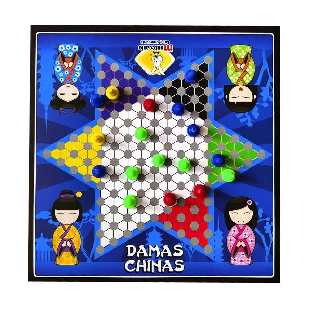 Damas Chinas Con Ajedrez Juego De Mesa Montecarlo