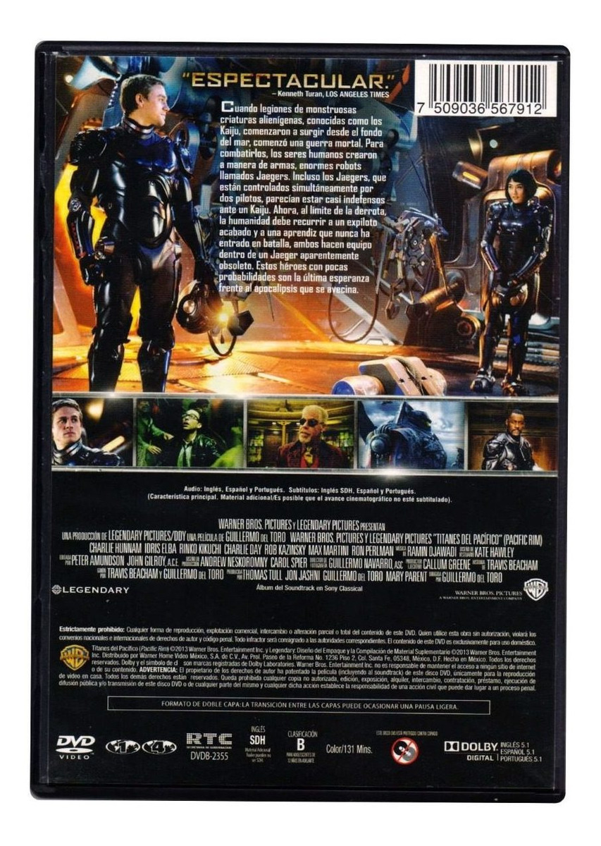 Titanes Del Pacifico Guillermo Del Toro Pelicula Dvd