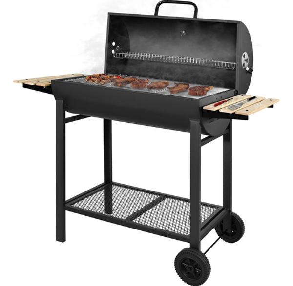 Asador Carbon Ruedas Termometro Jardin Parrilla Carne