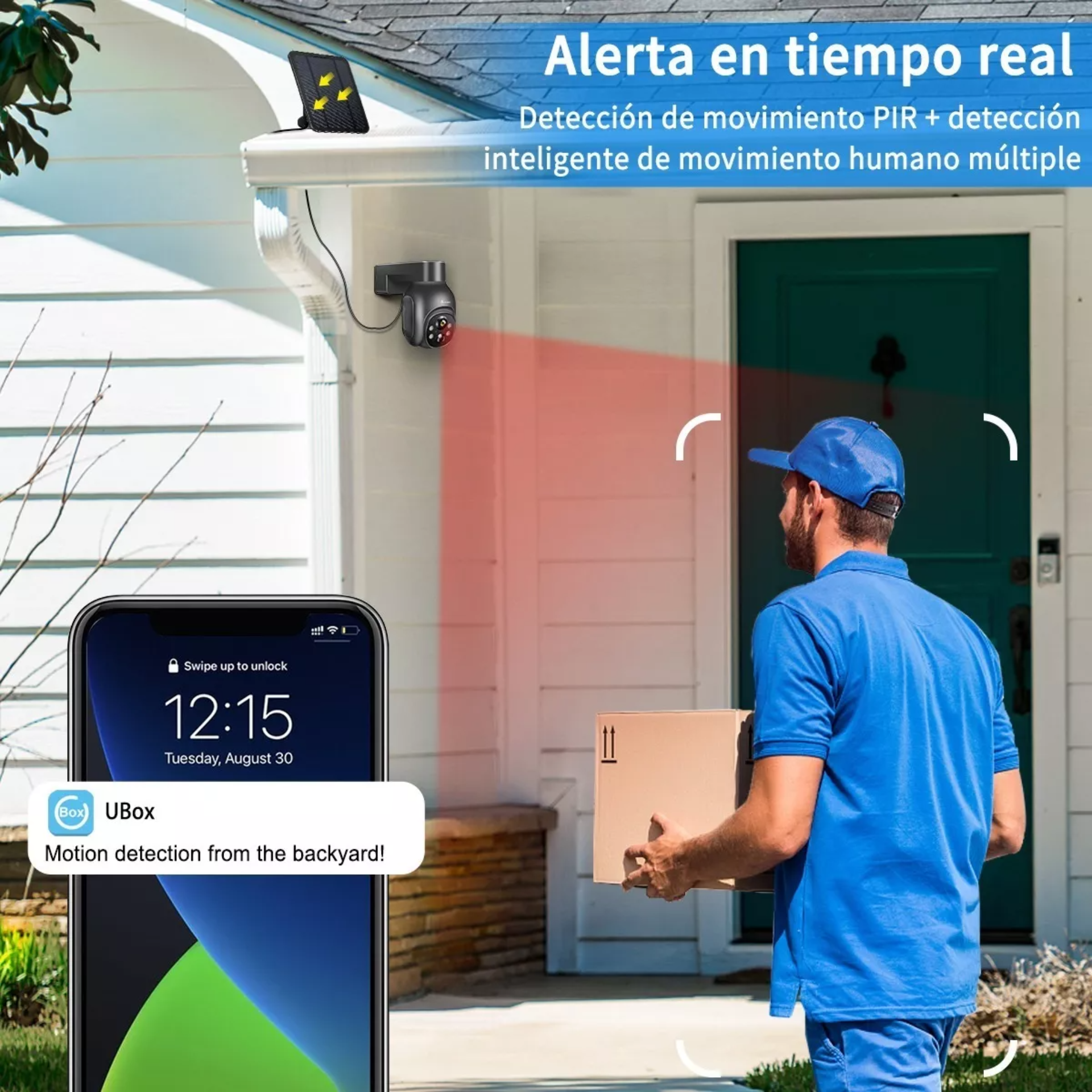 Ation Solar Cámara De Seguridad Wifi Exterior 2k Con Batería