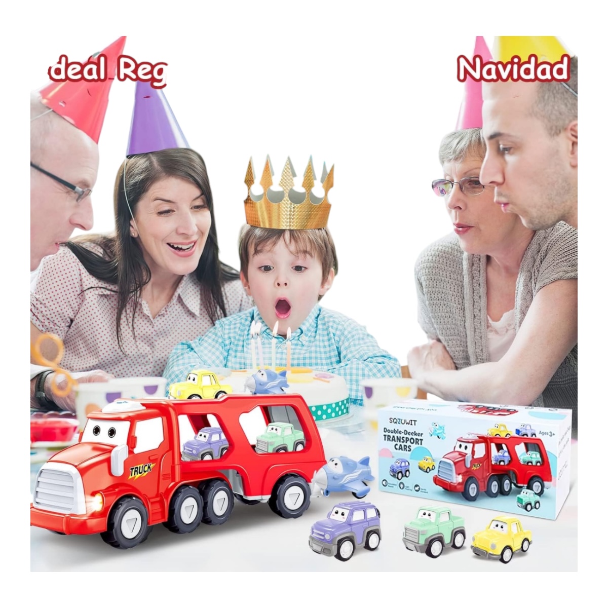 Carritos Juguetes Niño 3 A 8 Años, Camiones 5 En 1