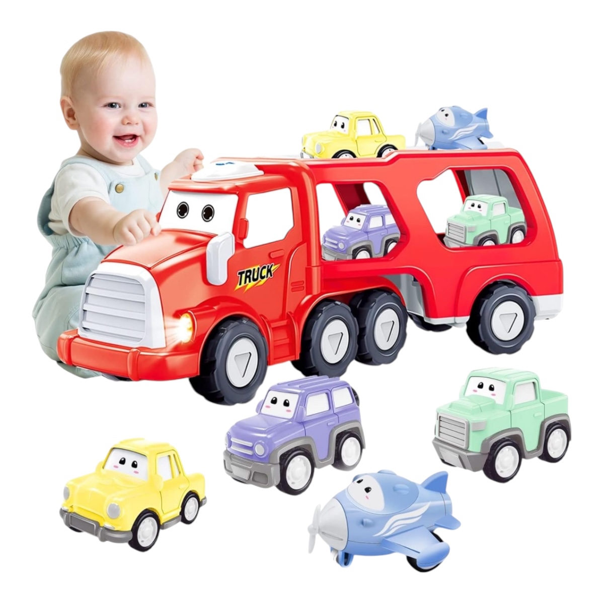 Carritos Juguetes Niño 3 A 8 Años, Camiones 5 En 1