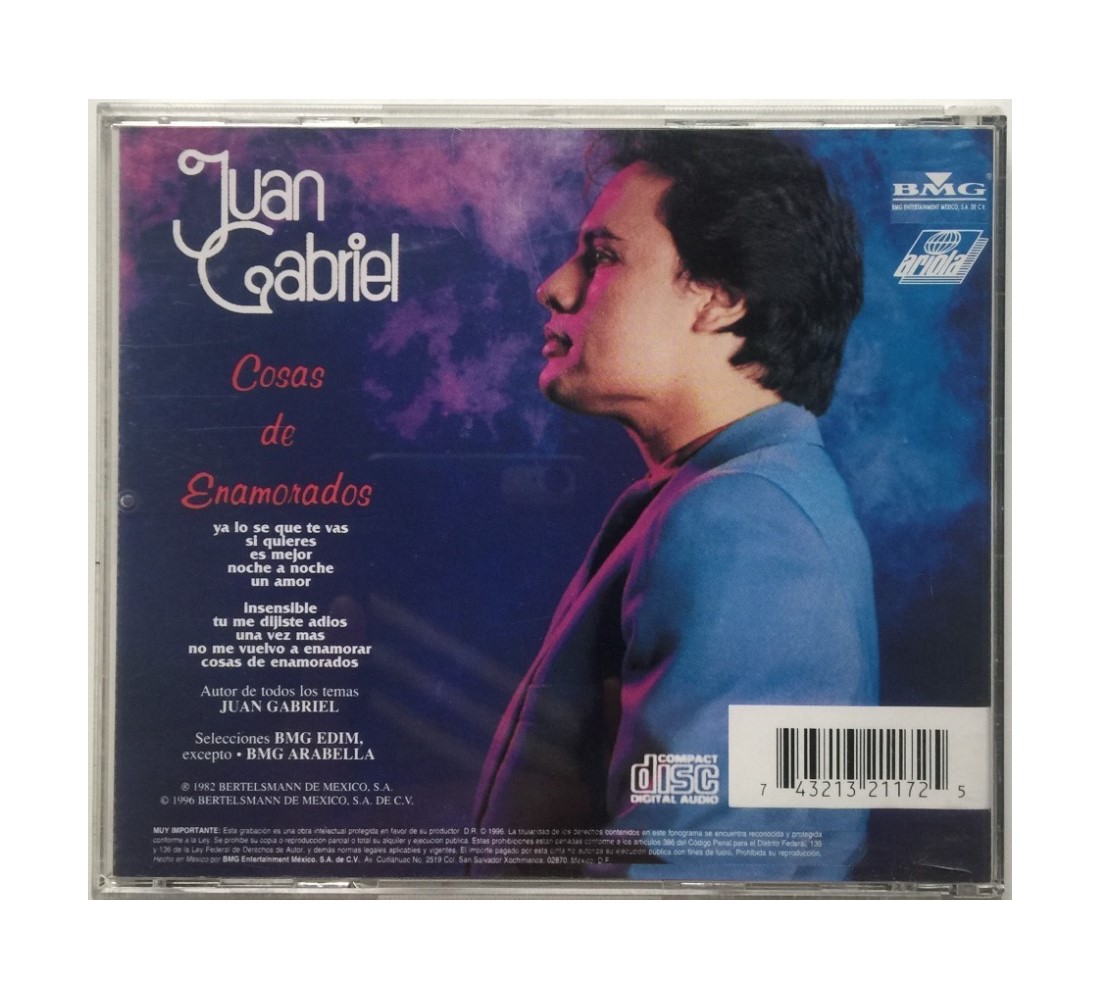 Cosas De Enamorados - Juan Gabriel - Disco Cd - Nuevo
