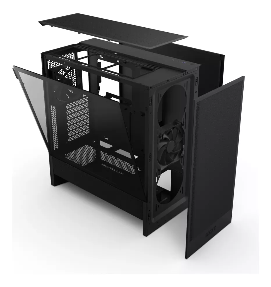 GABINETE NZXT H5 FLOW EDITION NEGRO ATX S/FUENTE CRISTAL 