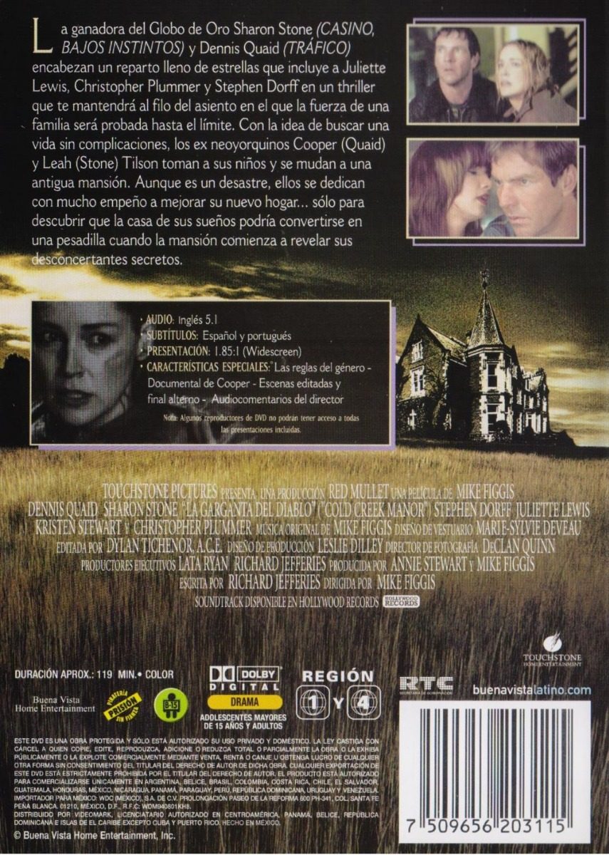 La Garganta Del Diablo Cold Creek Manor Pelicula Dvd