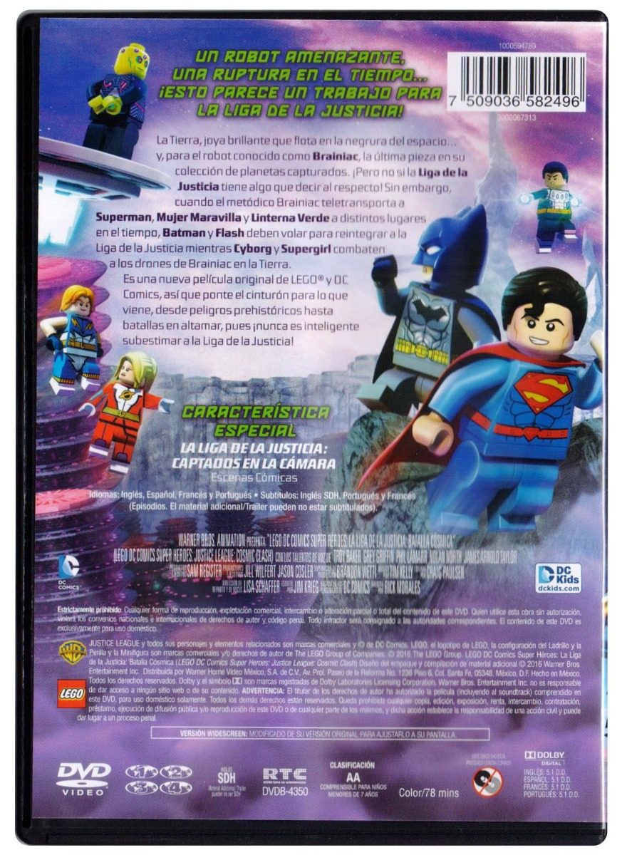 Liga De La Justicia Batalla Cosmica Lego Dc Pelicula Dvd