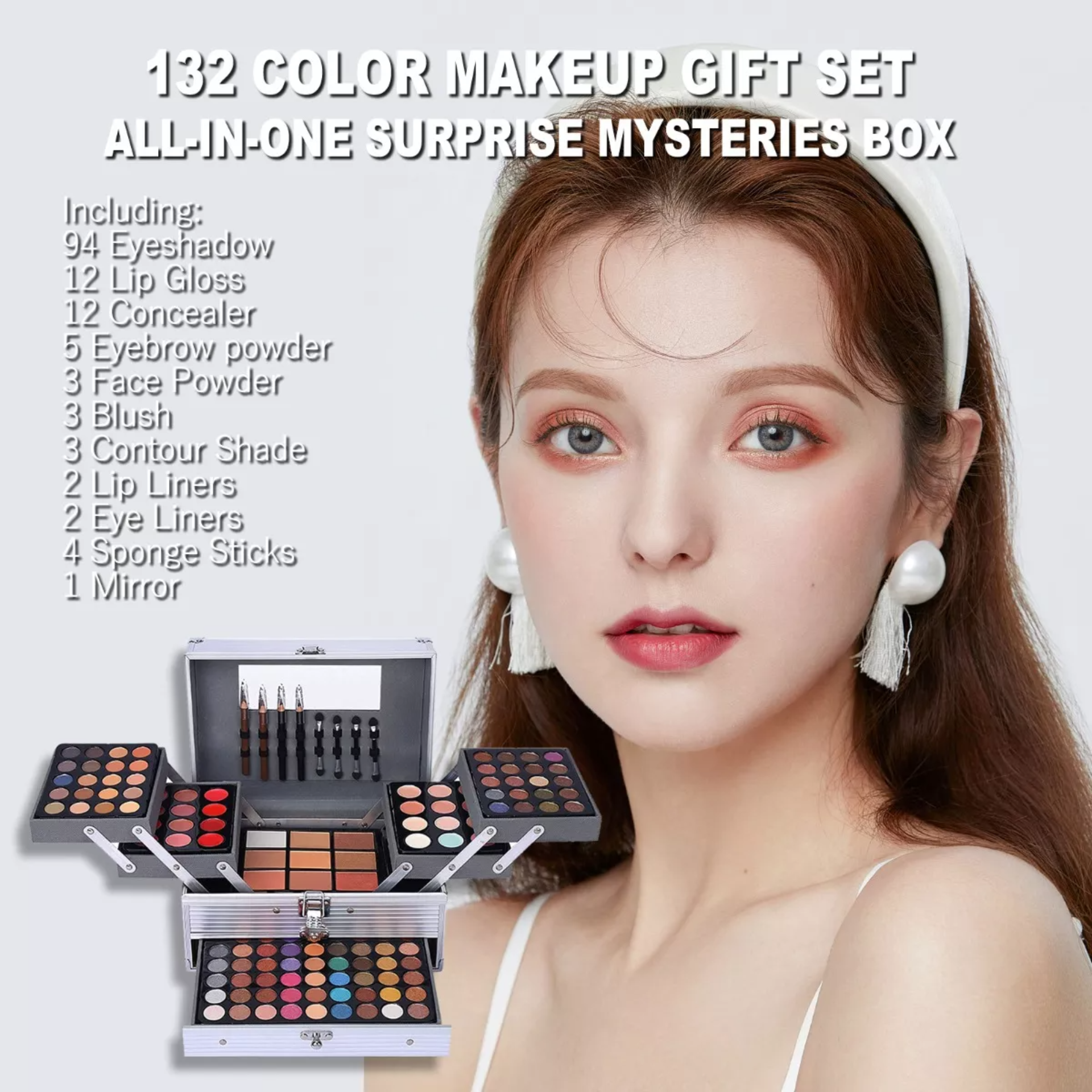 Miss Rose 190 - Kit De Maquillaje Para Maquillaje, Paleta De