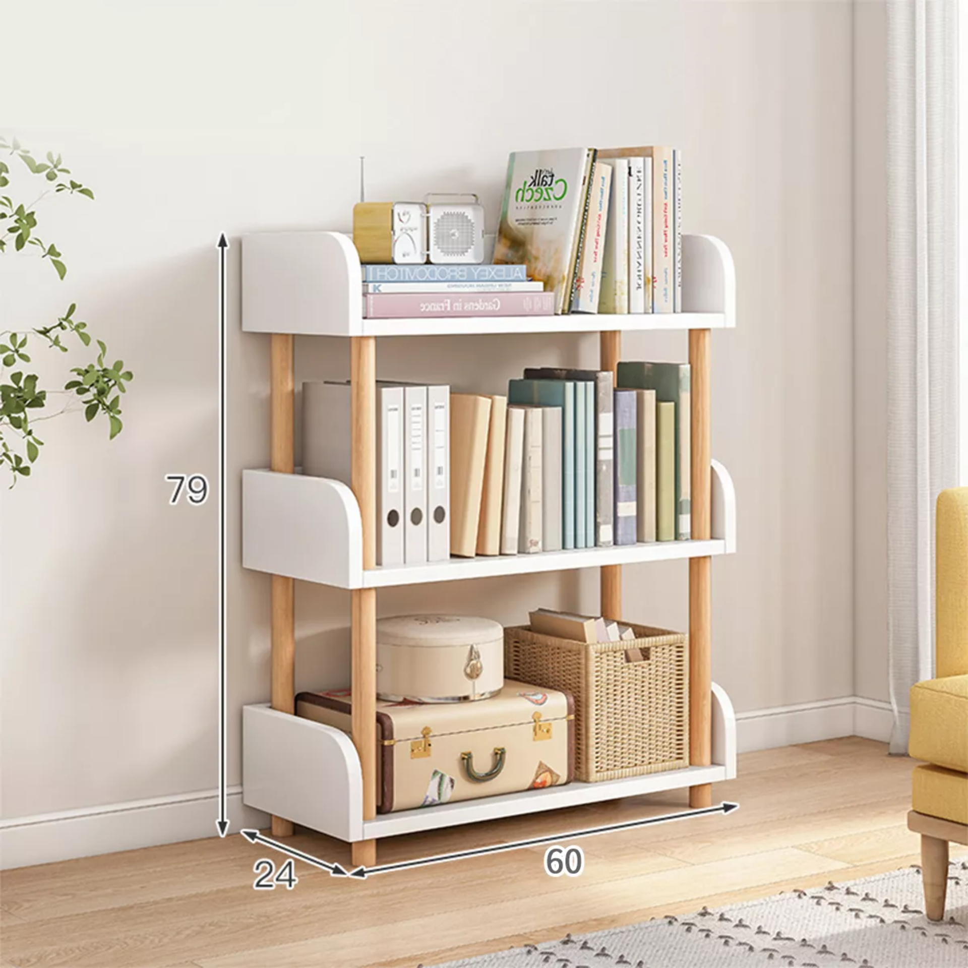 Librero Organizador Estantería Almacenamiento Muebles 3 Cubo