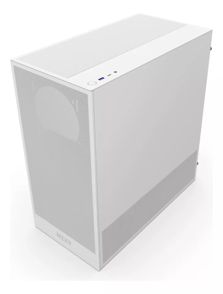 GABINETE NZXT H5 FLOW EDITION BLANCA ATX S/FUENTE CRISTAL TEMPLADO