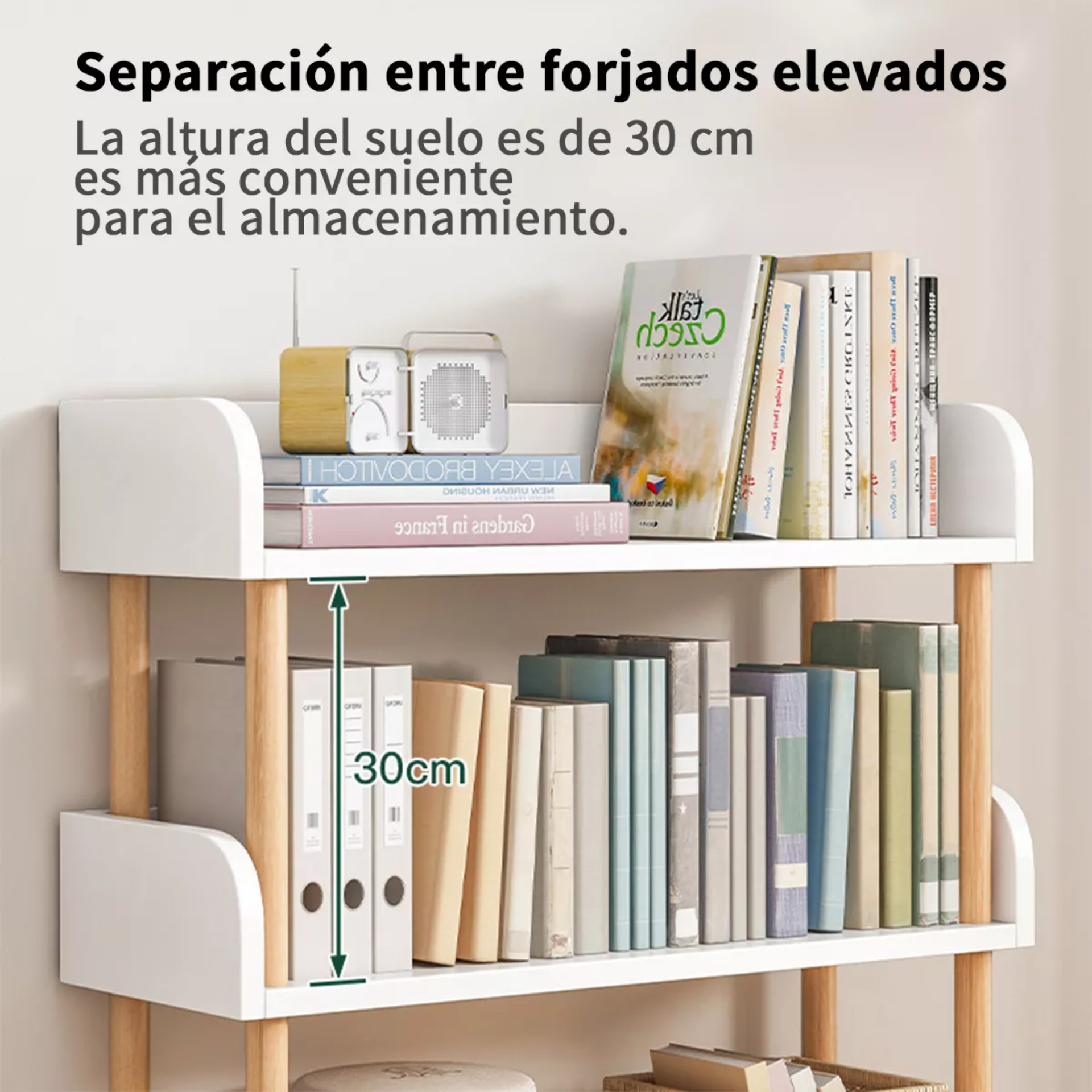 Librero Organizador Estantería Almacenamiento Muebles 3 Cubo