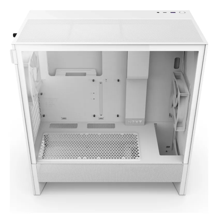 GABINETE NZXT H5 FLOW EDITION BLANCA ATX S/FUENTE CRISTAL TEMPLADO