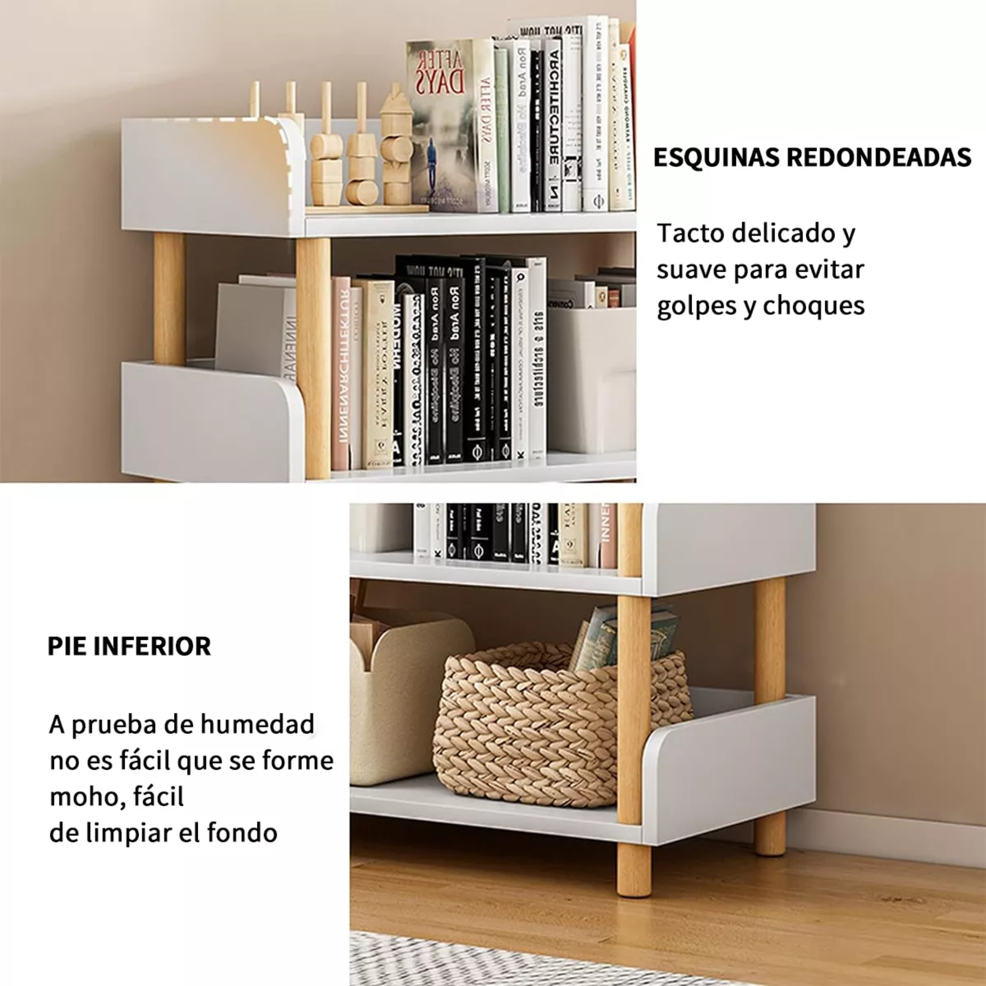Librero Organizador Estantería Almacenamiento Muebles 3 Cubo