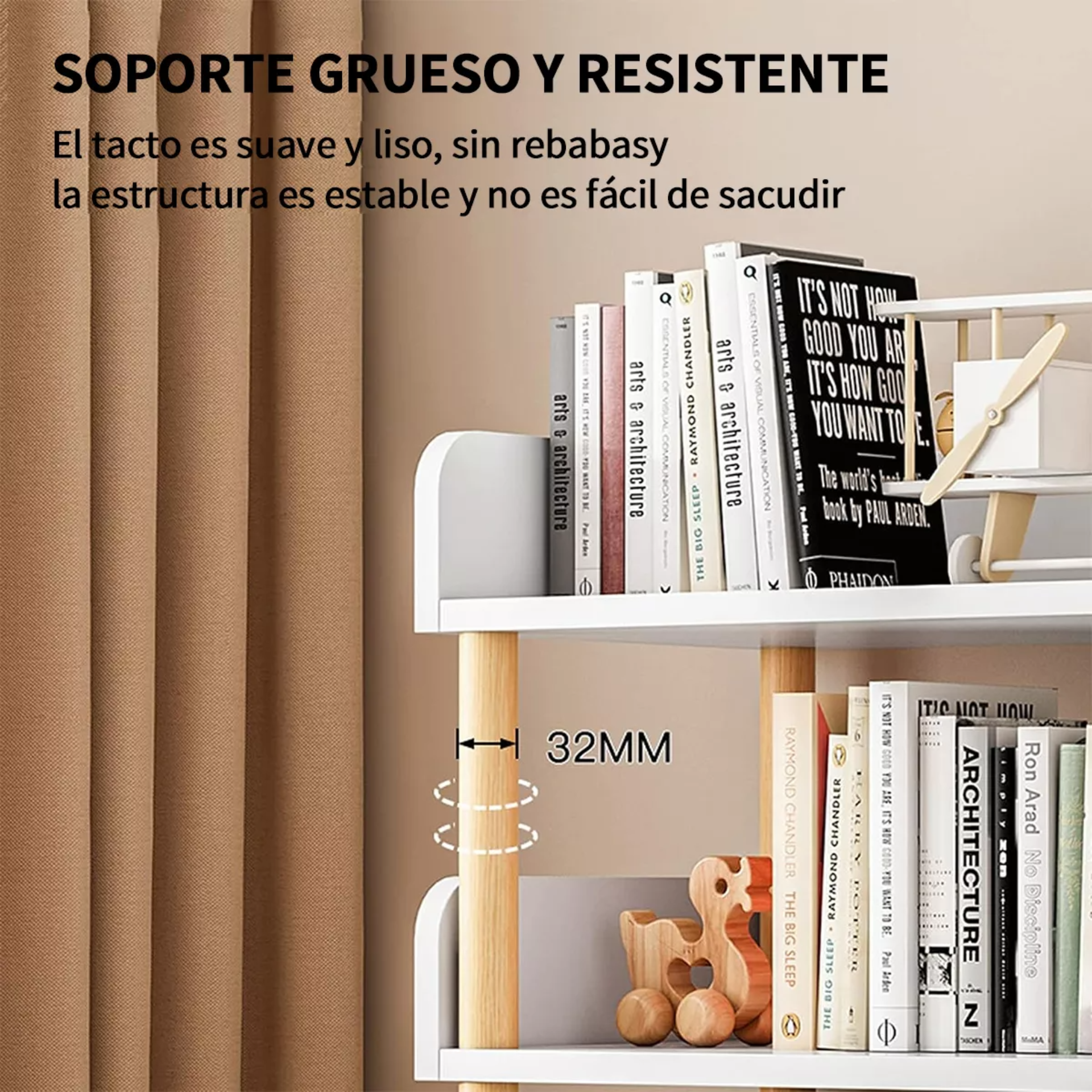 Librero Organizador Estantería Almacenamiento Muebles 3 Cubo