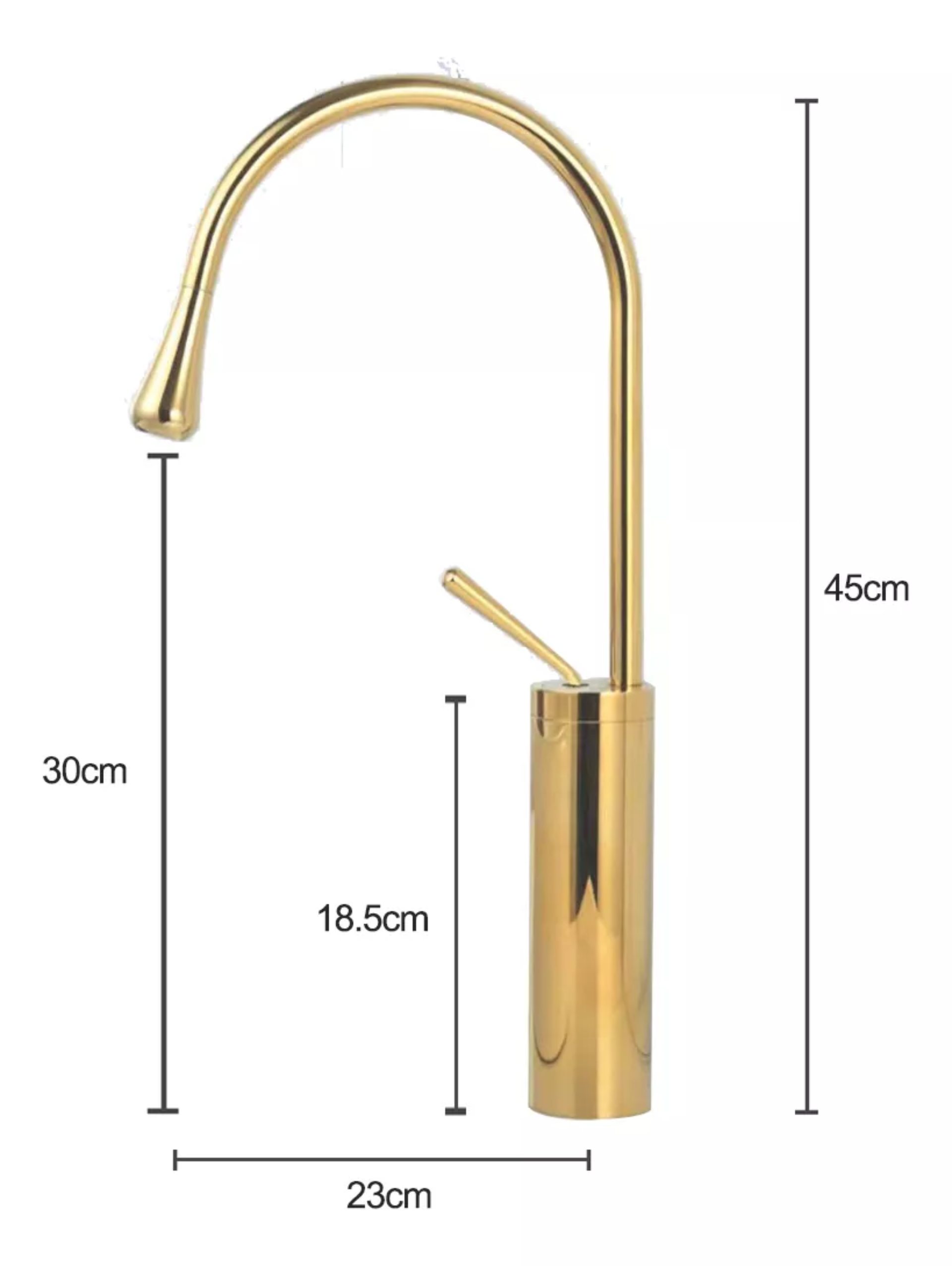 Grifo Monomando Mezclador Llave Para Baño Lavabo Lavamanos Dorado Brillante Yesop