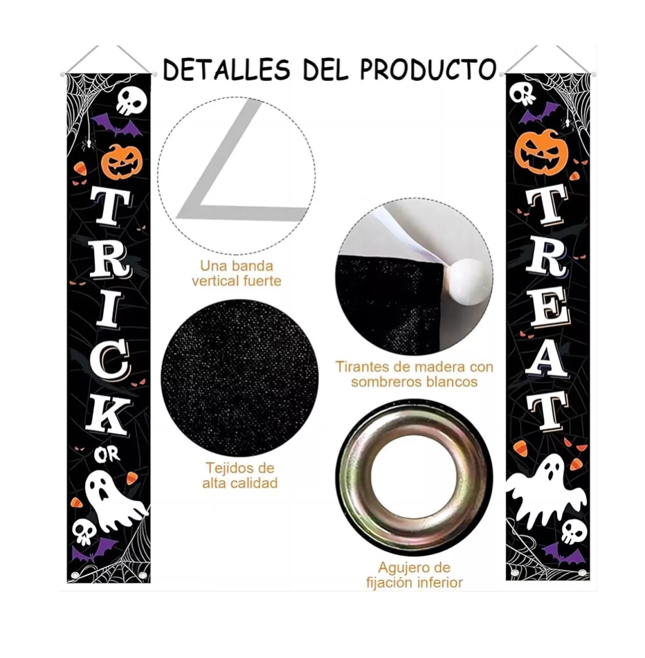 Adornos Halloween Decoracion Dia De Muertos Pancartas 