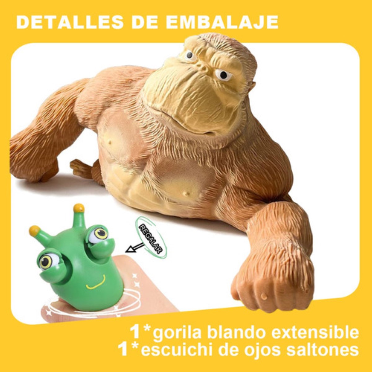 Juguete Anti-estrés De Gorila – Modelo Elástico De Látex – Relleno De Arena Suave – Tamaño 8,5 Cm – Alivia Tensión Y Ansiedad – Decoración Y Regalo Creativo Para Oficina, Casa Y Viajes
