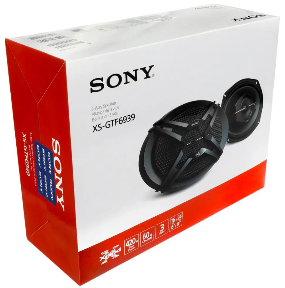 Par de altavoces Sony Xplod Triaxial 6x9 XS-GTF6939 420 W, color negro