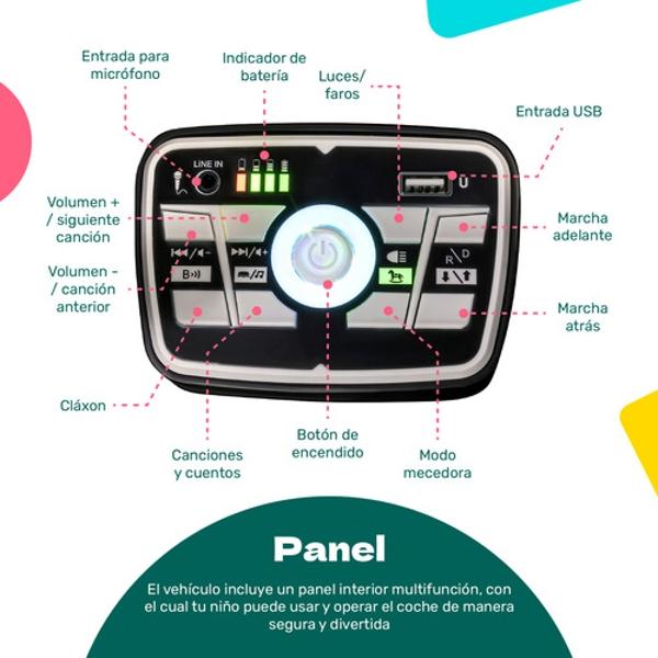 Carro Montable Electrico Control Remoto 4x4 Musica Bluetooth Fucsia