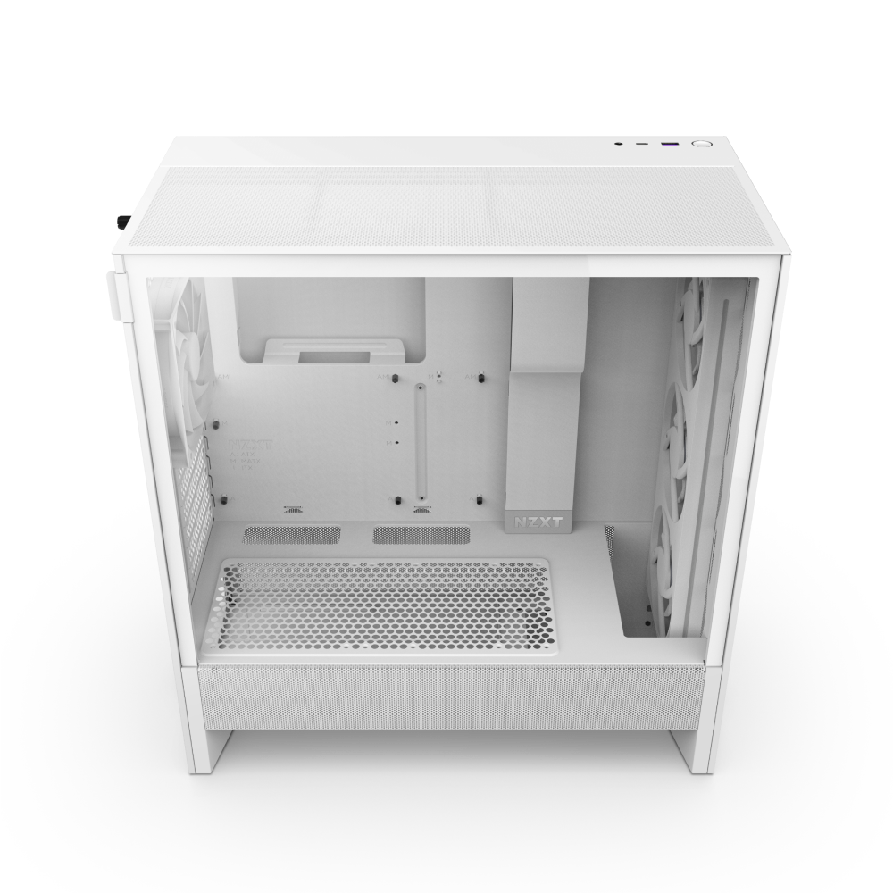  GABINETE NZXT H5 FLOW RGB EDITION BLANCO ATX S/FUENTE 