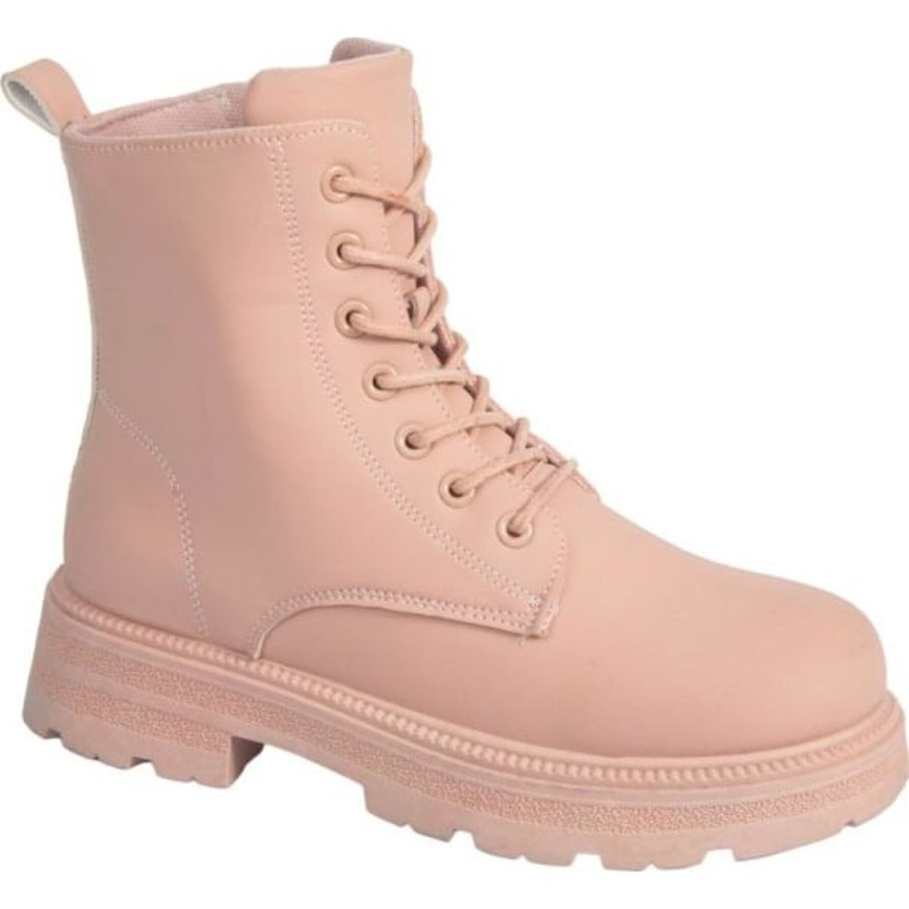 Bota para mujer, tipo militar, color rosa, acabado nobuck, marca HP C Po lo 1141223