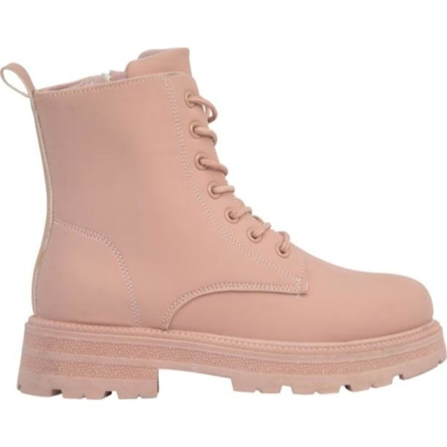 Bota para mujer, tipo militar, color rosa, acabado nobuck, marca HP C Po lo 1141223