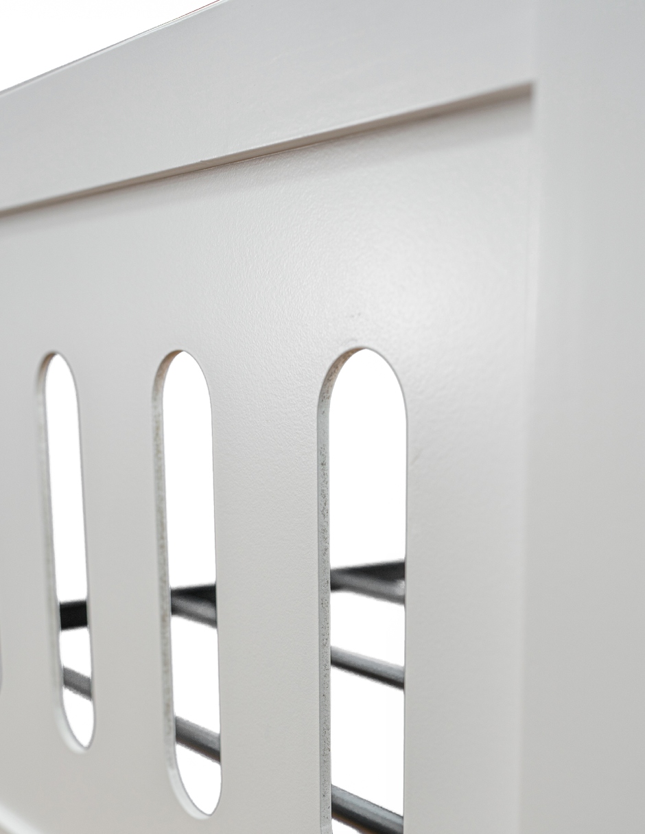 Cama Litera 2 Niveles Individual Individual Cherokee Con Cabecera, Color Blanco.