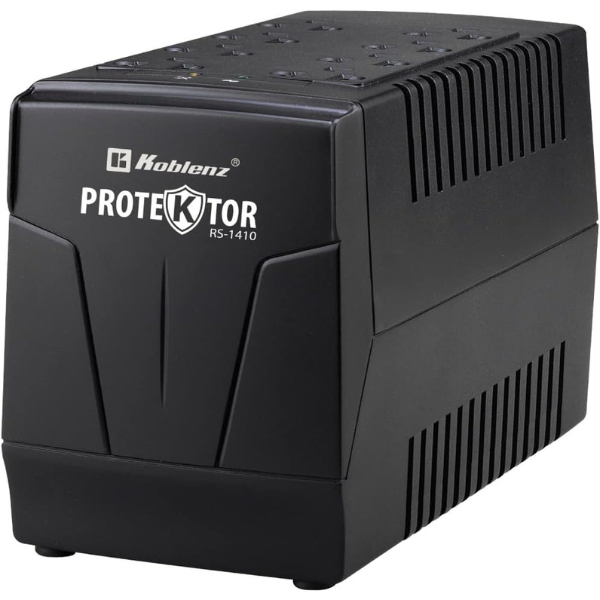 Koblenz REGULADOR RS-1410, 1410 VA / 700 Watts (SUSTITUTO del RE-110) 8 Cont REGULADOS Y ATERRIZADOS, DESC EN Alto Voltaje, Interruptor EN Encendido Y APAG DE Uso RUDO, 108-132 V