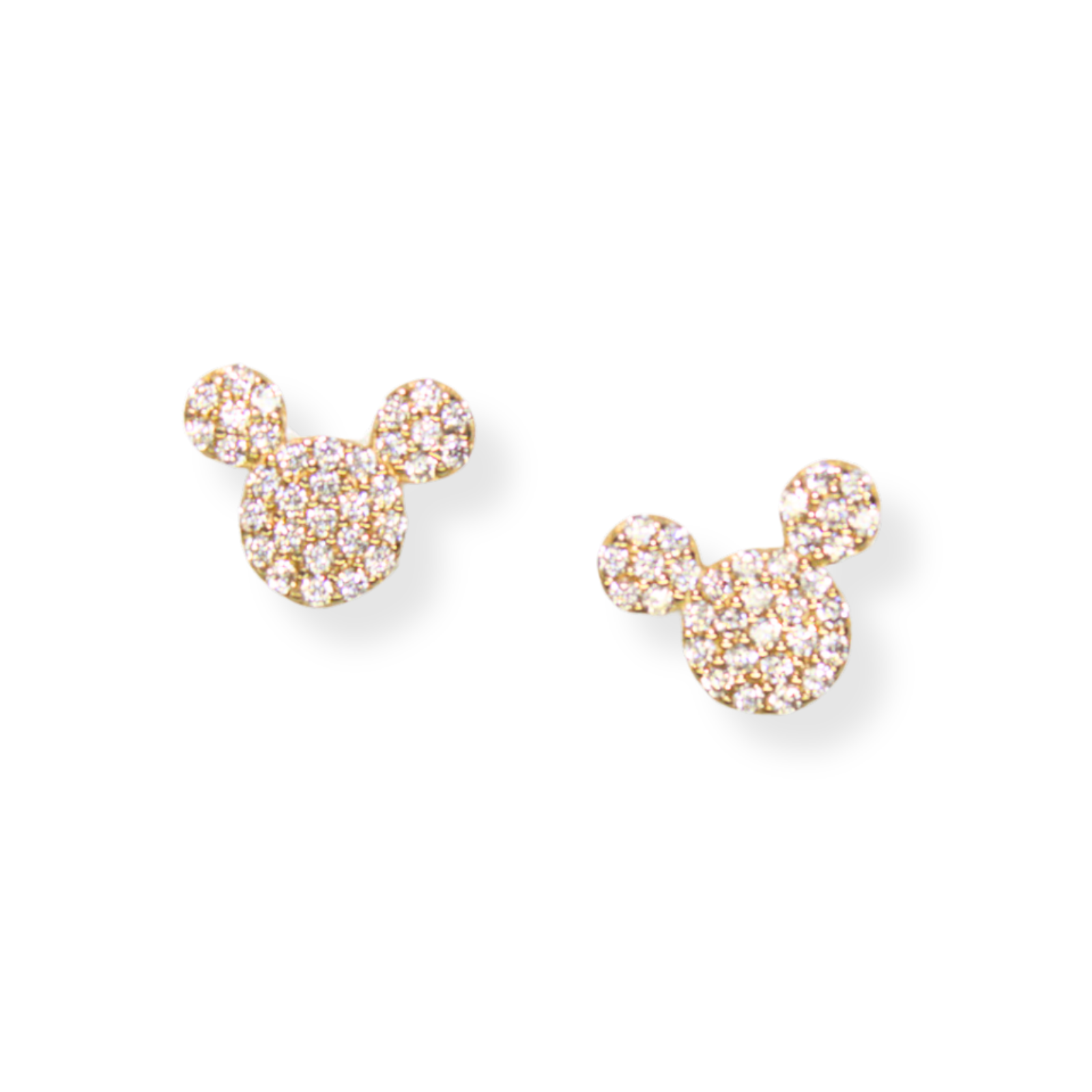Aretes Mickey Oro Italiano 14k. Oro Fino Joyería.