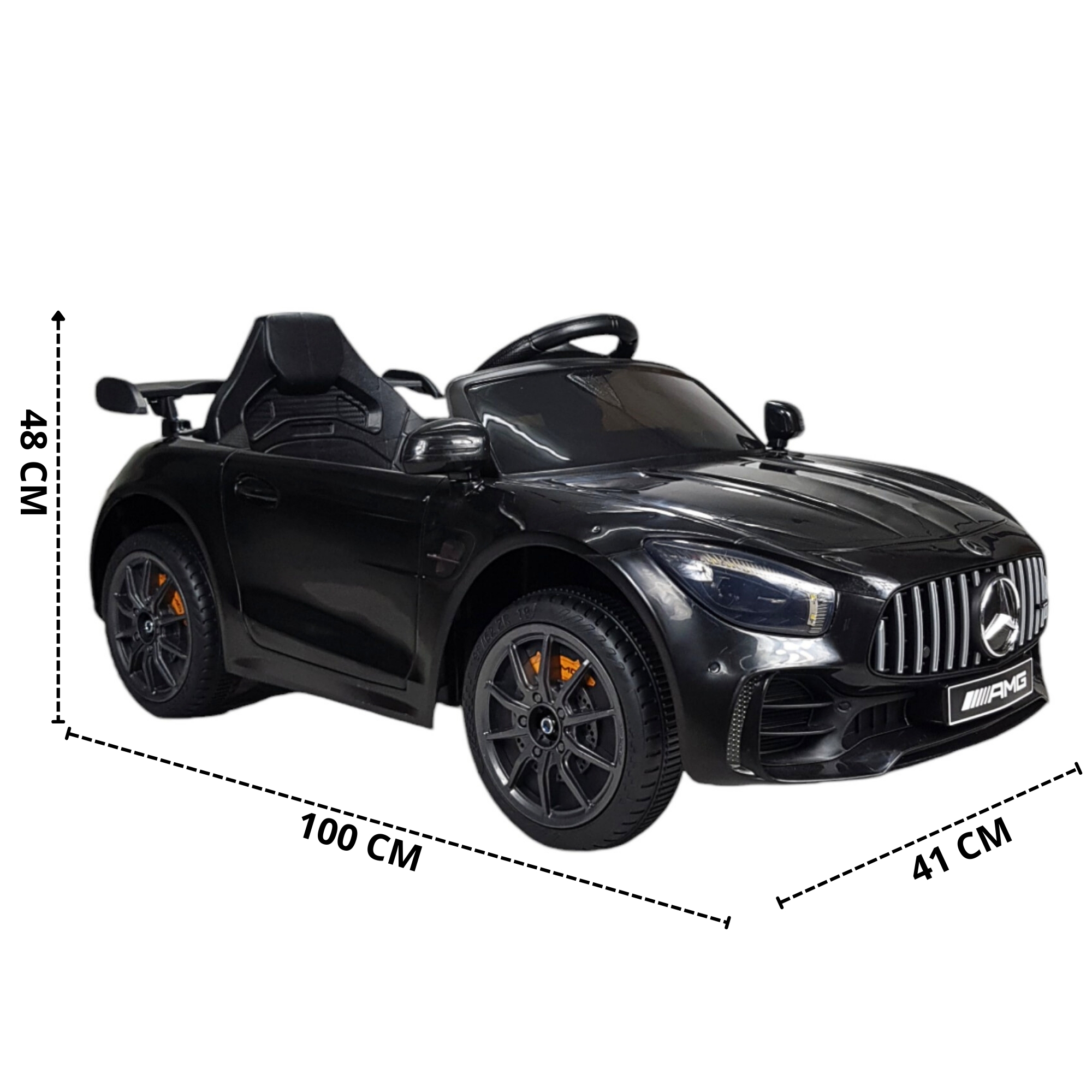 Montable Electrico para Niños Carro AMG con Control Remoto Luz Led 12v - Negro