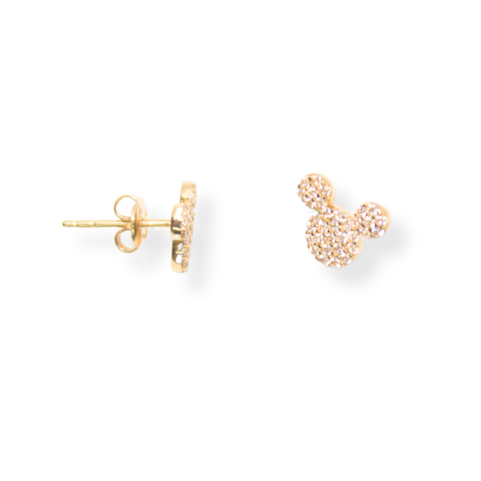 Aretes Mickey Oro Italiano 14k. Oro Fino Joyería.