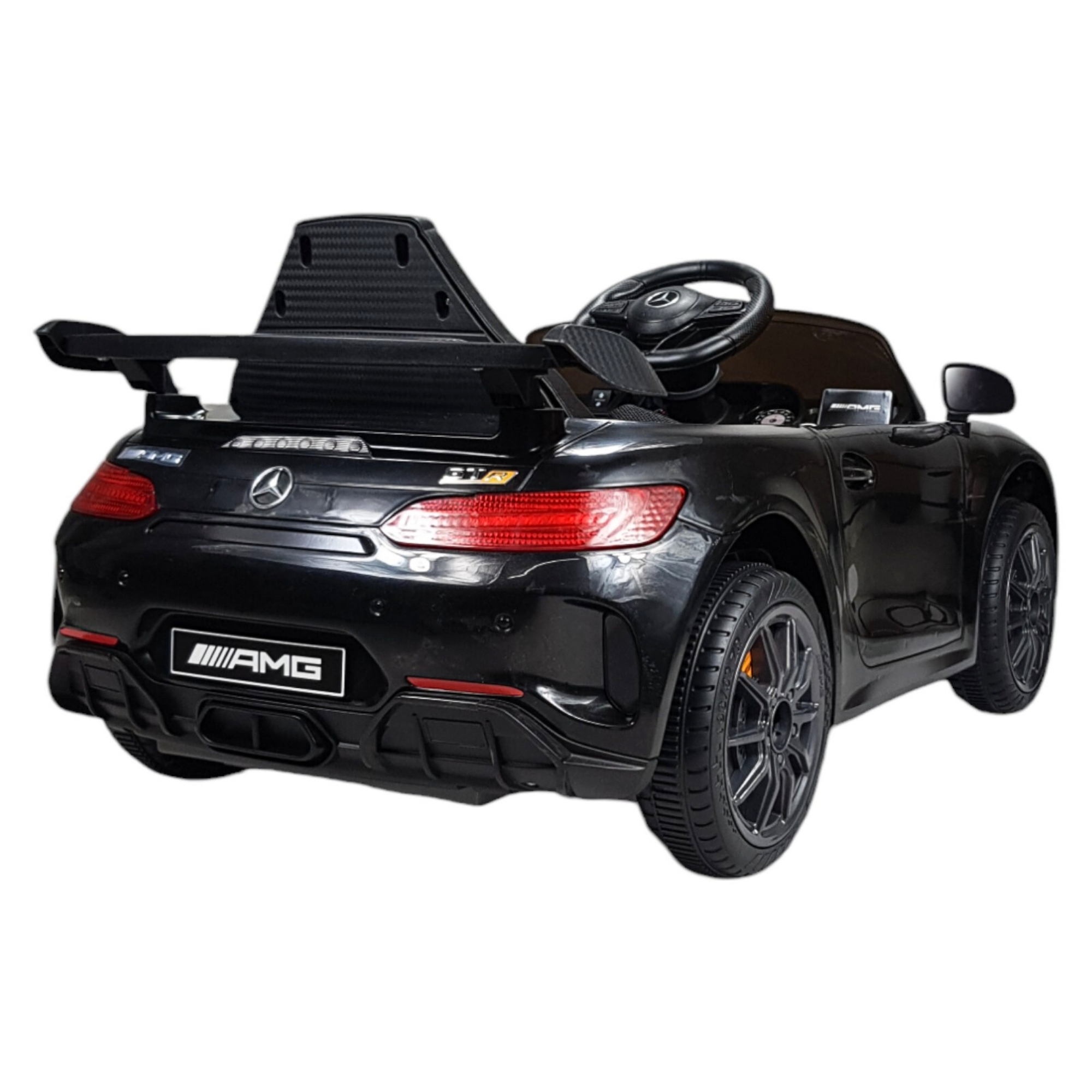 Montable Electrico para Niños Carro AMG con Control Remoto Luz Led 12v - Negro
